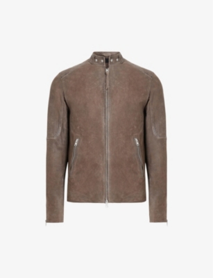 Allsaints Cora Leather Jacket In Chai Brown