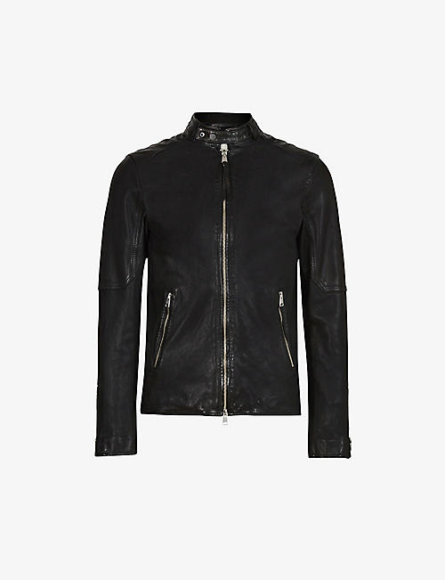 ALLSAINTS: Cora leather bomber jacket