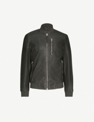 allsaints kino leather bomber jacket