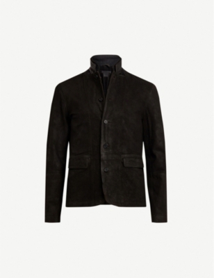 All saints outlet survey leather blazer