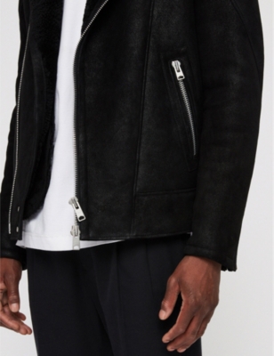 allsaints myres shearling jacket