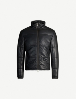 coronet leather puffer jacket