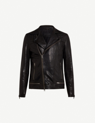 All saints conroy leather jacket outlet mens