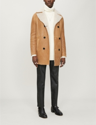 all saints shearling jacket men's