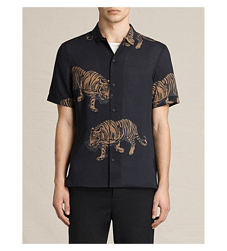 ALLSAINTS - Java tiger-print poplin shirt | Selfridges.com
