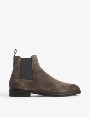 charcoal suede chelsea boots