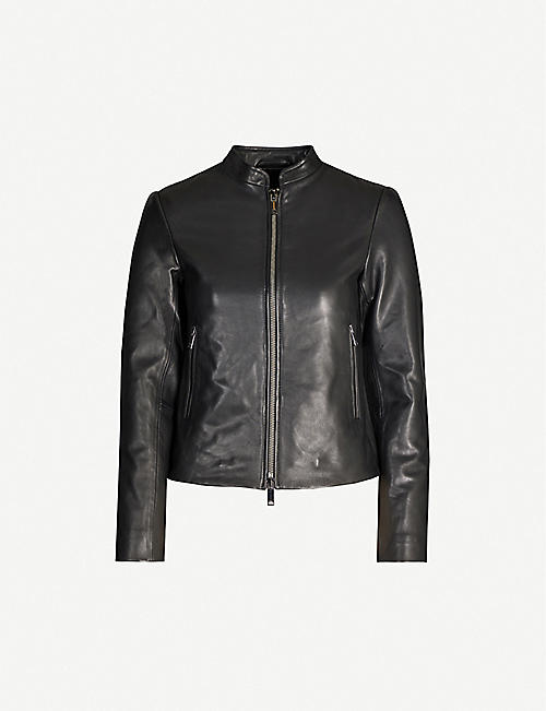 REISS: Allie leather motorcycle jacket