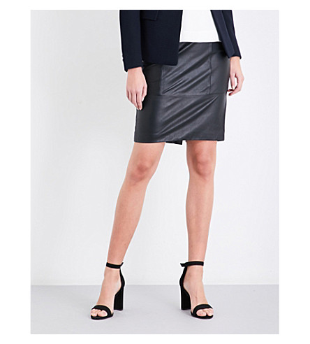 REISS - Kristen leather pencil skirt | Selfridges.com