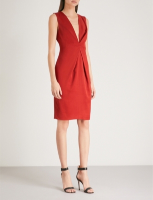 reiss mosaic twist front dress