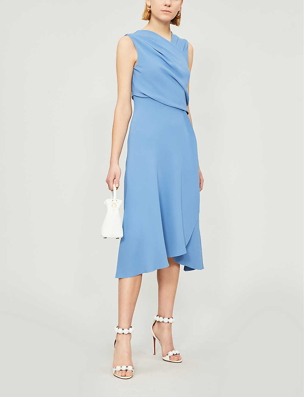 REISS - Marling wrap-front crepe midi ...