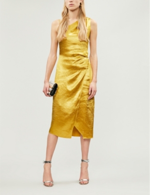 reiss positano dress gold