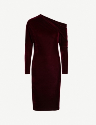 reiss elsa velvet dress