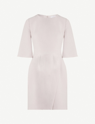 reiss myra tailored wrap front dress