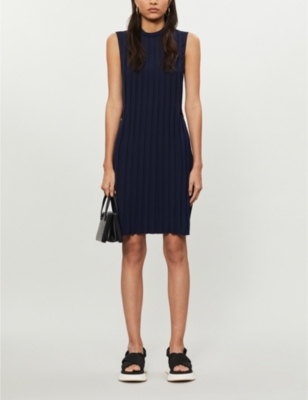 reiss linnea pleated shift dress REISS Linnea Pleated Sleeveless Mini Dress