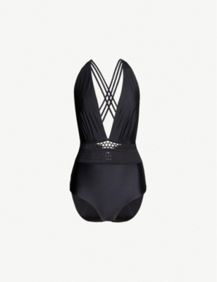 reiss black swimsuit