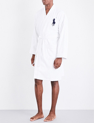 RALPH LAUREN HOME Logo-embroidered cotton dressing gown