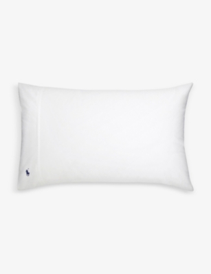 Ralph Lauren White Player King-size Cotton Pillowcase 50cm X 90cm King