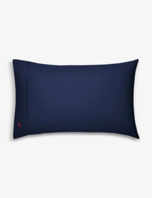 Ralph Lauren Navy Player King-size Cotton Pillowcase 50cm X 90cm King