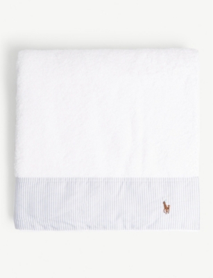 Ralph Lauren Polo Player Cotton Bath Towel - White