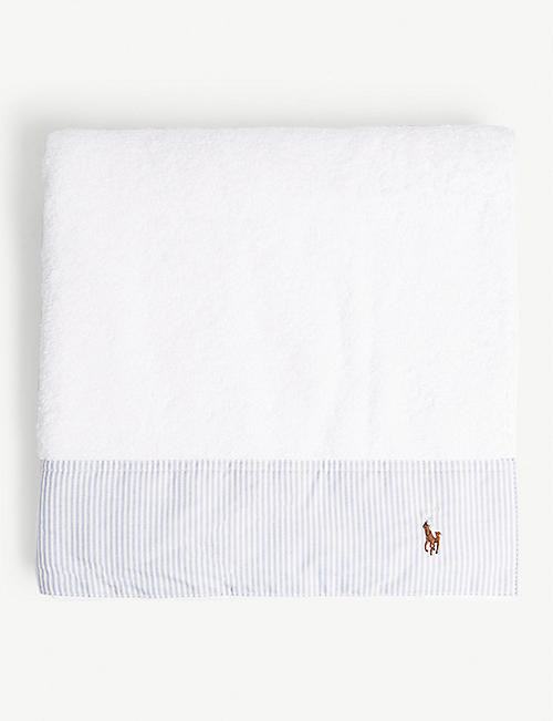 RALPH LAUREN HOME: Oxford striped cotton bath towel 70x140cm
