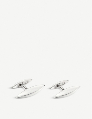 SHAUN LEANE: Arc sterling silver cufflinks