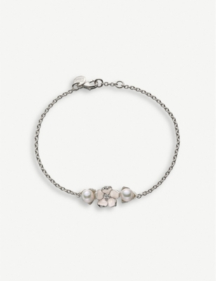 Shop Shaun Leane Women's Cherry Blossom Diamond And Pearl Bracelet