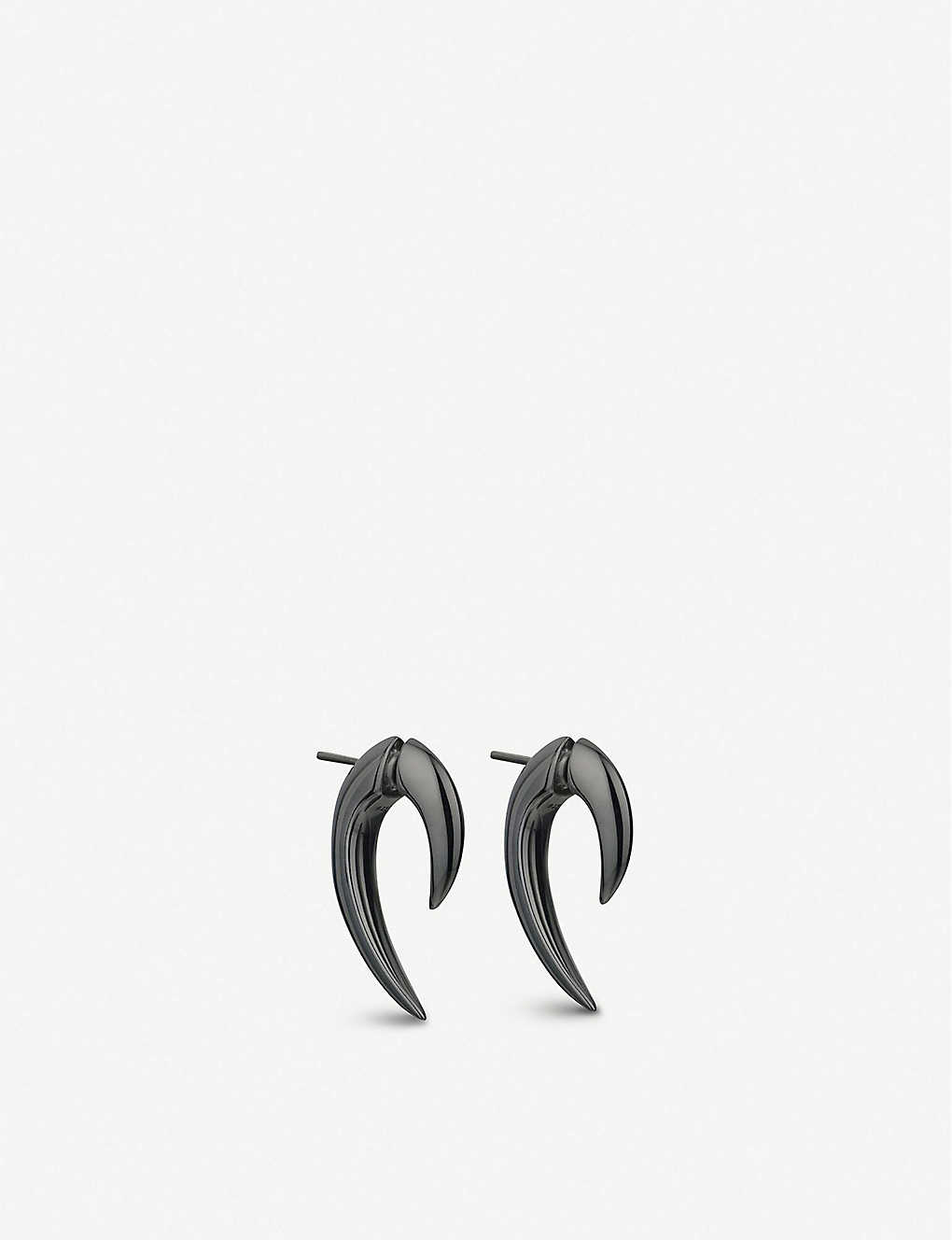 Shaun Leane Black Silver Rhodium Talon Earrings