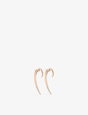 Shop Shaun Leane Women's Hook 18ct Rose Gold-plated Vermeil Sterling-silver Earrings Large