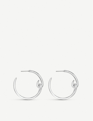 SHAUN LEANE: Hook hoop sterling silver earrings