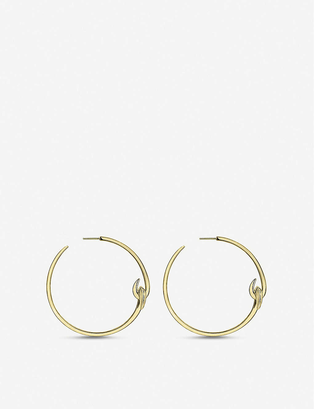 Shaun Leane Single Yellow Gold Vermeil Thorned Hoop Earring New but no box. 