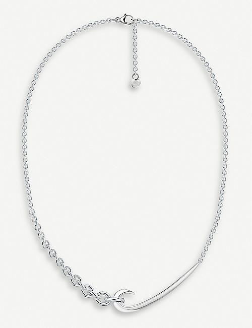 SHAUN LEANE: Hook chain sterling silver choker necklace