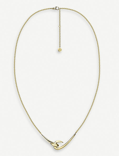SHAUN LEANE: Hook chain gold-vermeil necklace