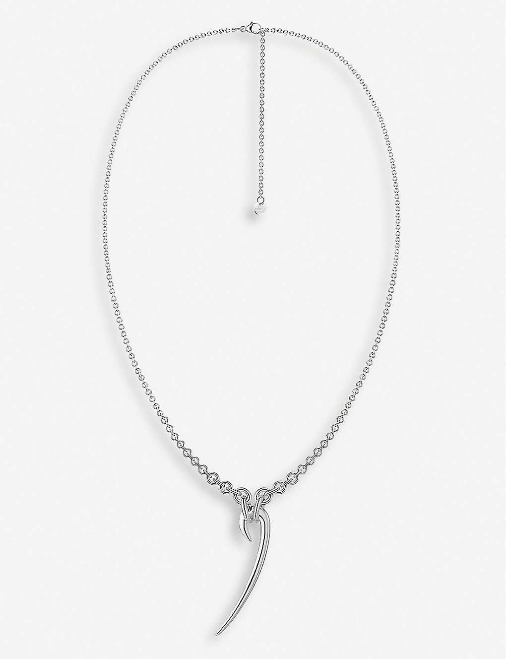 SHAUN LEANE - Drop hook sterling silver necklace | Selfridges.com
