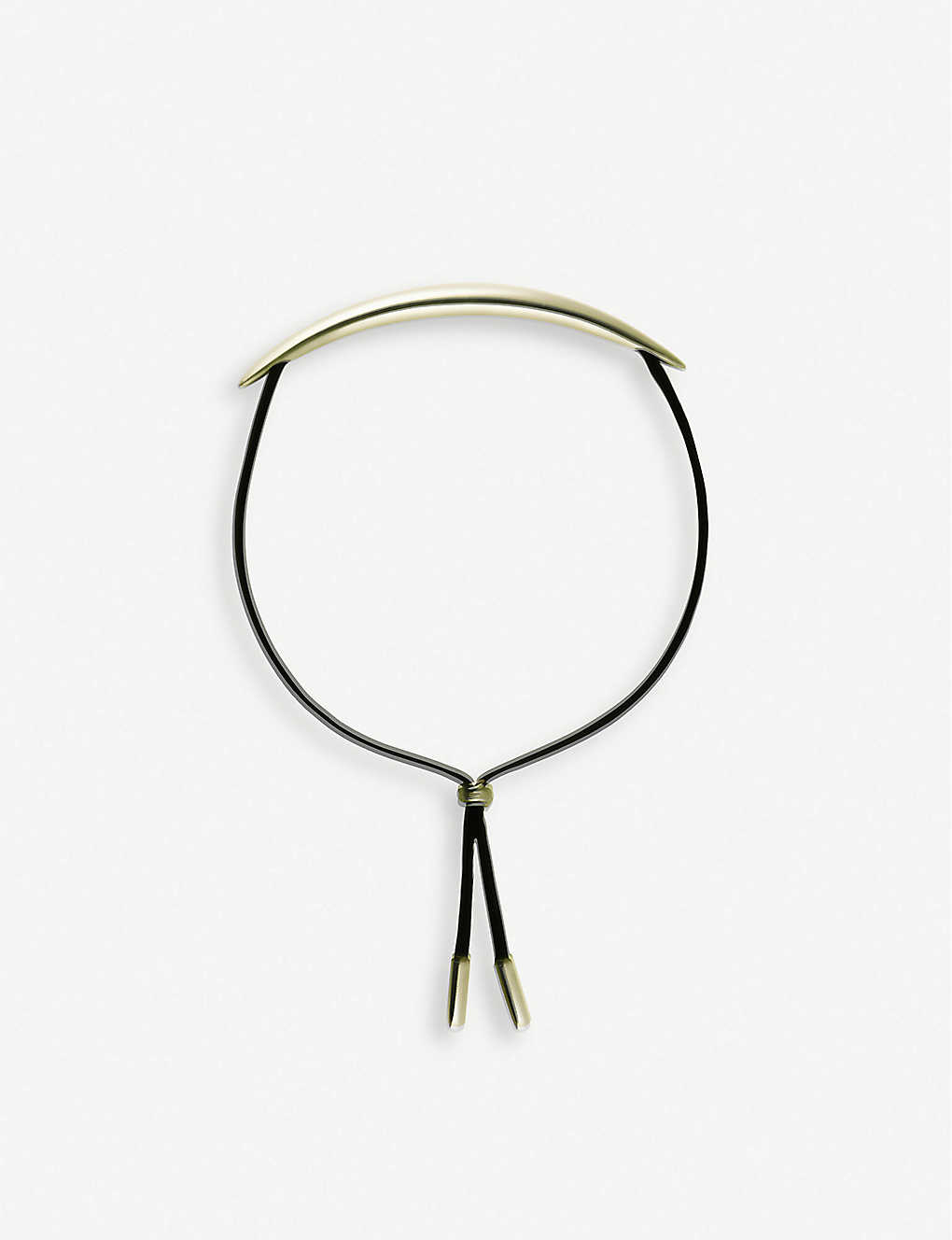 Shop Shaun Leane Womens Yellow Quill Yellow Gold-plated Vermeil Silver And Leather Bracelet