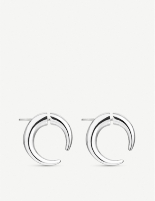 SHAUN LEANE: Quill Talon sterling silver hoop earrings
