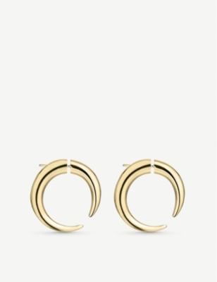 SHAUN LEANE: Quill Talon large gold-vermeil earrings