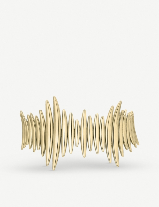 Quill yellow gold-plated vermeil on silver bracelet