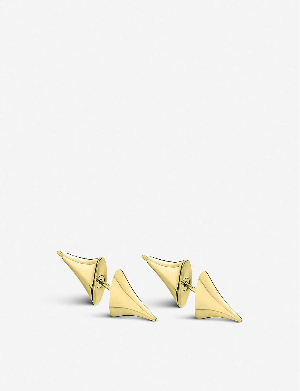 Shaun Leane Rose Thorn Yellow Gold-plated Vermeil Silver Bar Earrings