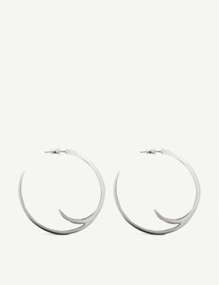 SHAUN LEANE: Cat Claw sterling silver hoop earrings