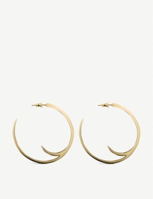 Shop Shaun Leane Women's Cat Claw Yellow-gold Vermeil Hoop Earrings