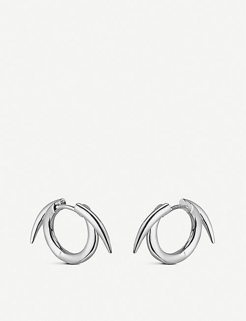 SHAUN LEANE: Thorn Hoop sterling silver earrings