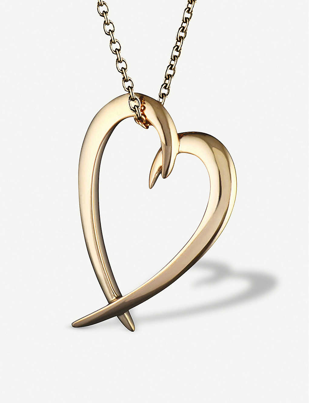 Shop Shaun Leane Women's Heart Yellow Gold-plated Vermeil Silver Pendant Necklace