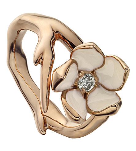 Shaun Leane STERLING SILVER ROSE-GOLD VERMEIL AND DIAMOND RING