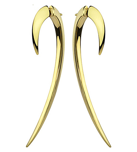 Shaun Leane Silver and gold plate hook earrings size 2