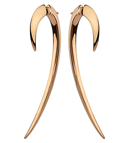 SHAUN LEANE SILVER AND ROSE GOLD-PLATE HOOK EARRINGS SIZE 2 | ModeSens