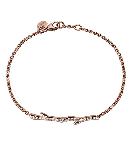 Shaun Leane Cherry Branch rose-gold vermeil and diamond bracelet
