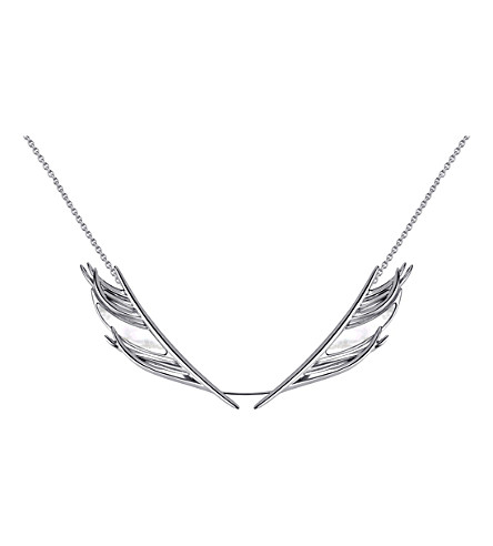 Shaun Leane White Feather silver and mother-of-pearl necklace