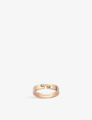 Shop Chaumet Womens Rose Gold Liens Evidence 18ct Rose-gold And Diamond Wedding Band