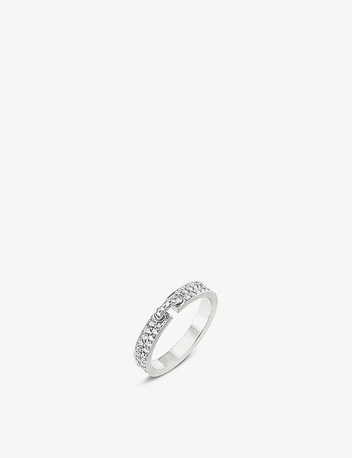 CHAUMET: Liens Evidence 18ct white gold and diamond wedding band