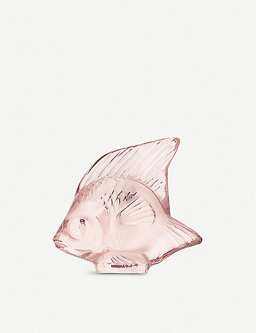 LALIQUE: Fish crystal ornament 5.3cm
